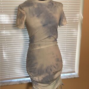 Saint Genies Blue and White Tie-Dye Midi Dress NWT